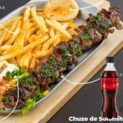 Combo Chuzo de Solomito + Coca-Cola Sin Azúcar 400 ml