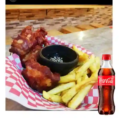 Costillas Ahumadas (1 Persona) + Cocacola Org 400ml