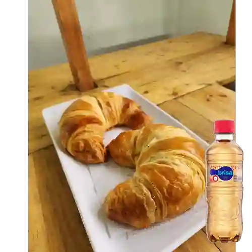 Combo Croassant Queso + Brisa Saborizada Manzana 280ml