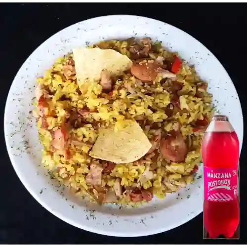 Combo Arroz a la Barra + Gaseosa Manzana Postobon