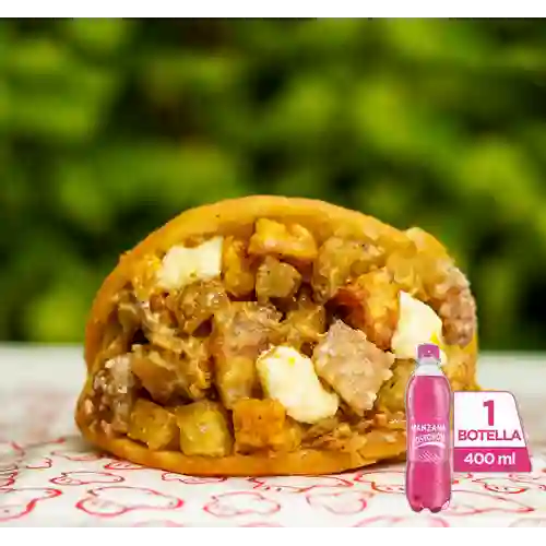 Combo Arepiz Chicharrona + Postobón Manzana 400 ml