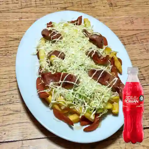 Combo Salchipapa Especial + Kola Román Original 400ML