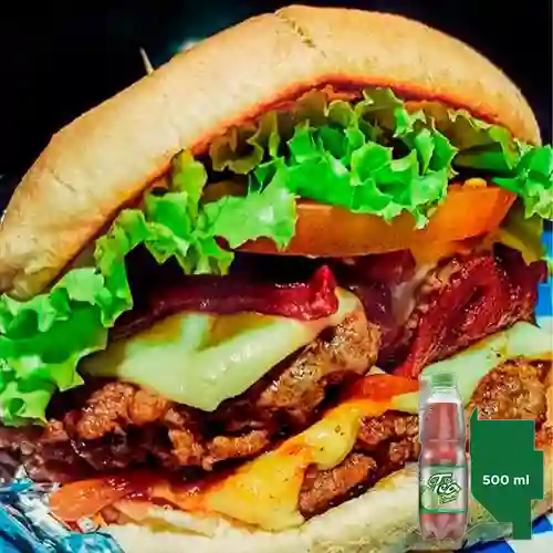 Combo Hamburguesa Doble + Mr Tea Limón 500 ml