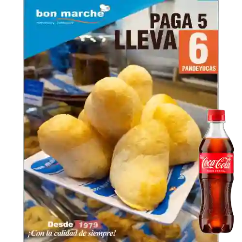 Combo Pandeyuca Pague 5 Lleve 6 + cocacola Orig 400 ml