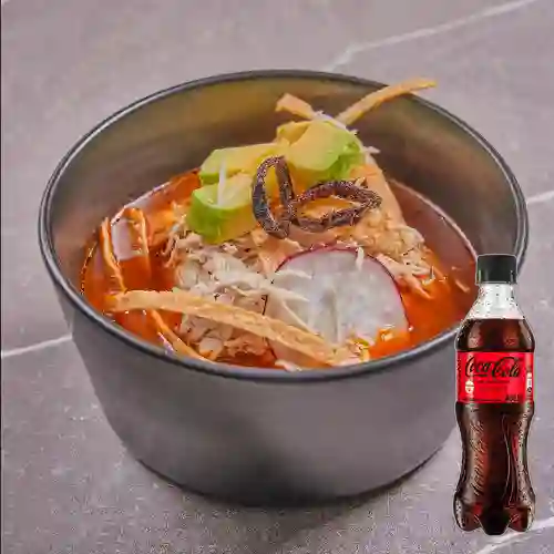 Combo Sopa de Torilla + Coca Cola Sin Azúcar 400 ml