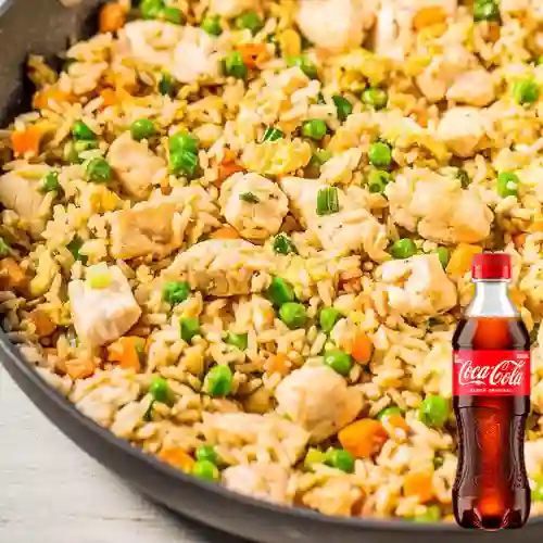 Combo Arroz Frito Pollo + Coca Cola Original 400 ml