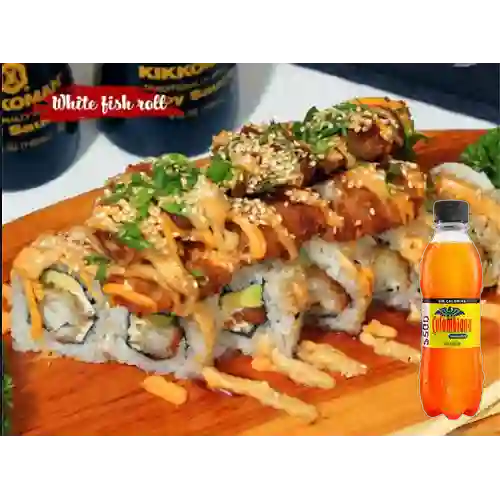Combo White Fish Rolls. + Colombiana S/Azúcar 400ml