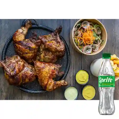 Combo 1 Pollo + 2 Guarniciones + Sprite Original 400ml