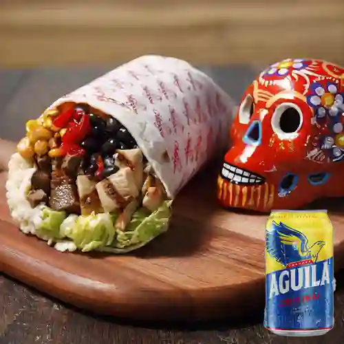 Combo Burrito de 1 Carne + Aguila Orig Lta 330ml