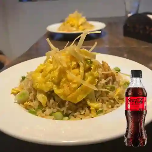 Combo Arroz Chaufa de Pollo +Cocacola S/az 400ml