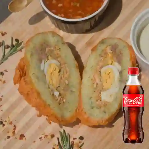Combo Papa Trifásica c/ Huevo +Cocacola Orig 400ml