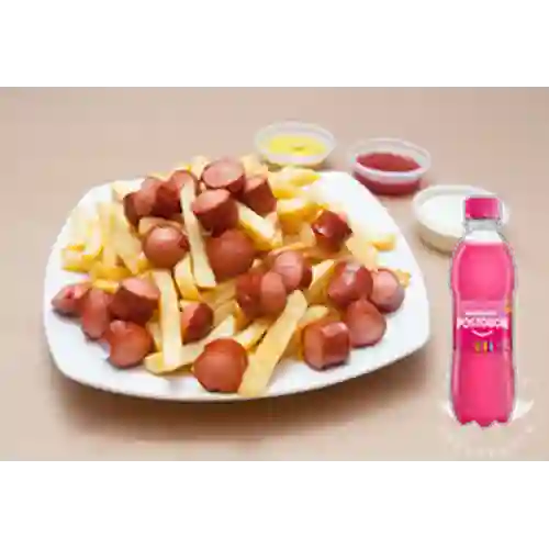 Combo Salchipapa Sencilla + Manzana 250 ml