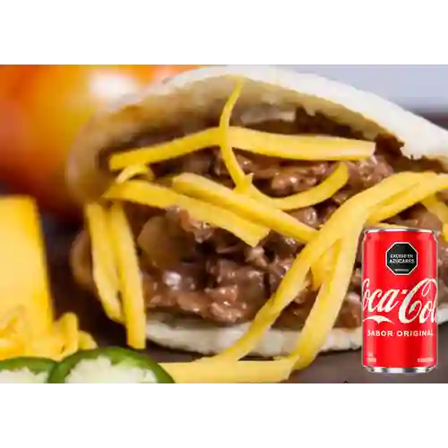 Combo Arepa Mexicana + Coca Cola Original 235 ml