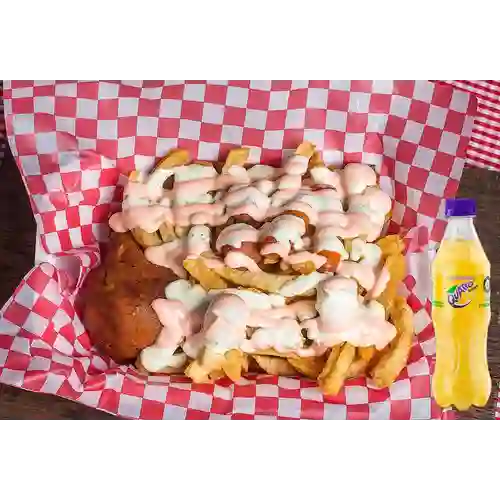 Salchipapas Yumbo Pollo Bombón +Quatro Org 400ML