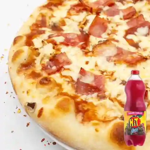 Combo Pizza Mediana Carbonara + Hit Mora 1.5 L