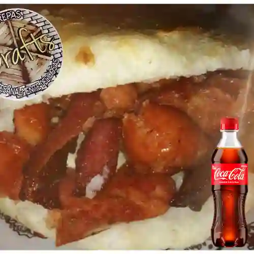 Combo Arepa Craft Chorizada +Cocacola Orig 400ml