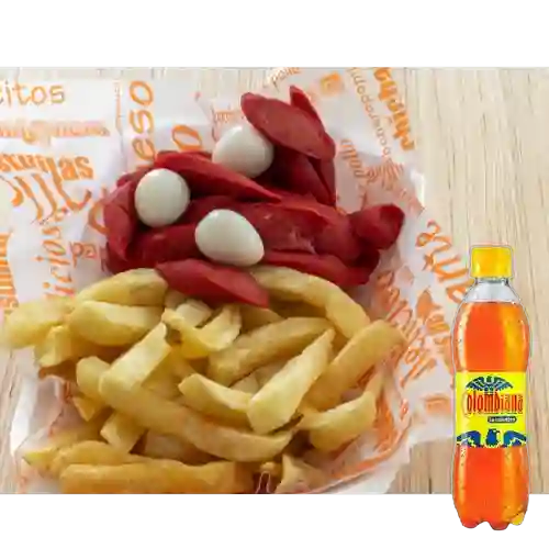 Combo Salchipapas + Colombiana Pet 400 ml
