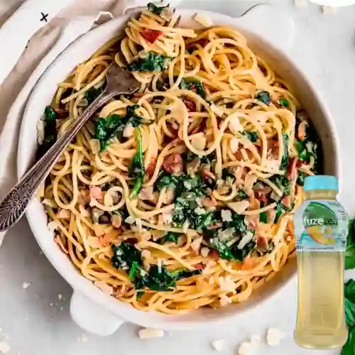 Pollo Espinaca Tocineta +Fuzetea Mango Manzanilla 400ml
