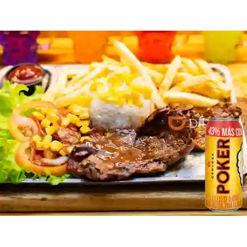 Combo Carne Asada Ejecutiva + Poker 330 ml