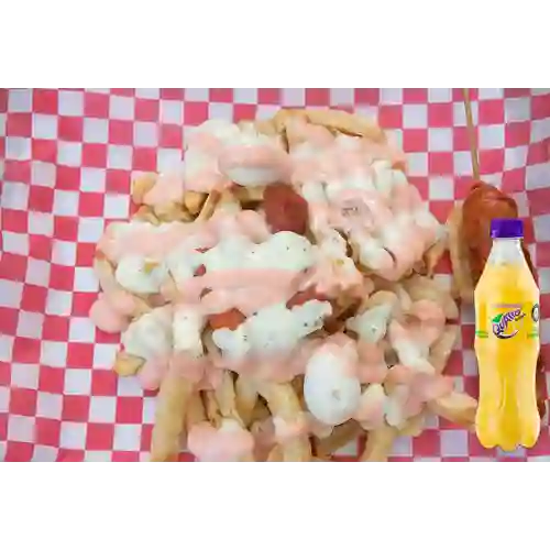 Combo Salchipapas Ternera Yumbo +Quatro Orig 400ML