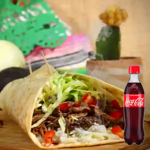 Combo Burrito Pastor + Coca-Cola Sabor Original 400 ml