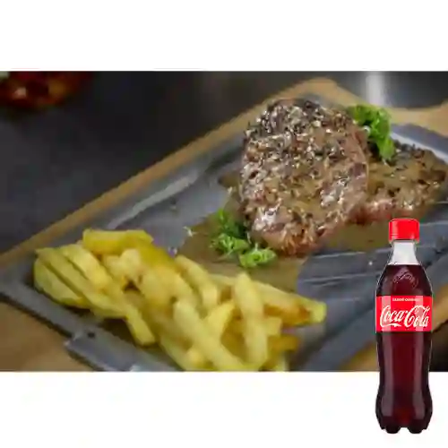 Combo Steak Pimienta + Coca-Cola Sabor Original 400 ml