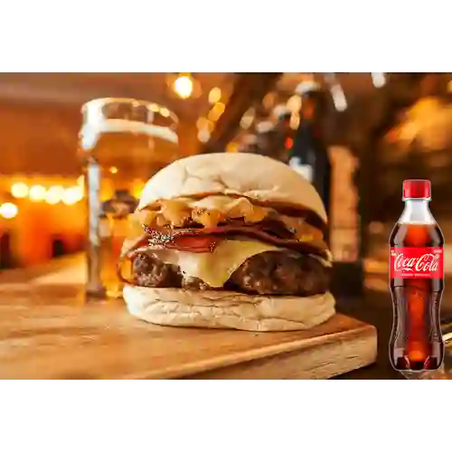 Combo Hamburguesa Honolulu+papas + Cocacola Orig 400ml