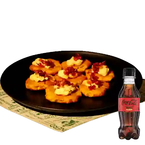 Combo Patacon con Queso + Cocacola Sin Azucar 250ml