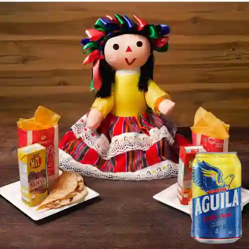 Combo Miniquesadilla de Pollo + Aguila Orig Lta 330ml