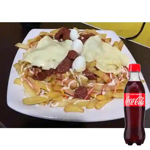 Combo Salchipapa Sencilla + Coca Cola