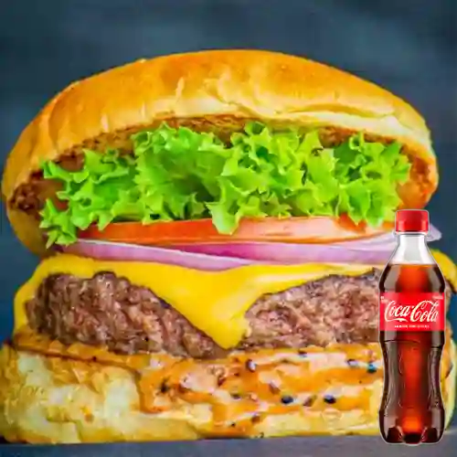 Combo Cheese Burger + Coca Cola Original 400 ml