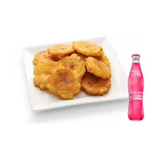 Combo Patacón X5 + Postobón Manzana 350 ml