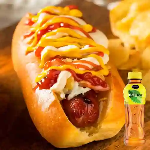 Combo Perro Especial + Fuze Tea Limón 400ML