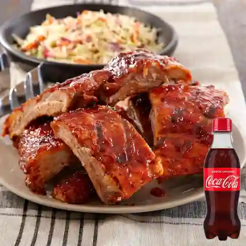 Combo Costilla de Cerdo BBQ +Cocacola Orig 250ml