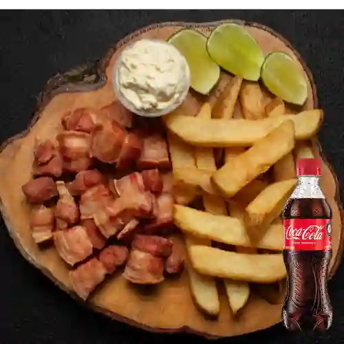 Chicharron c/ Papas de la Casa +Cocacola Org 400ml