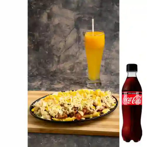 Combo Salchipapa Super Especial +Cocacola S/az 350ml