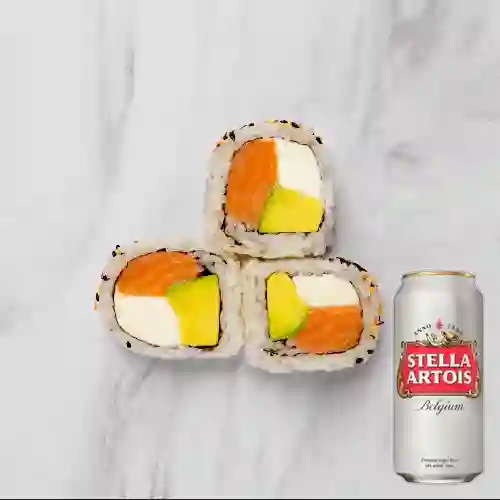 Combo Philadelphia Salmon Roll + Stella Artois 500 ml