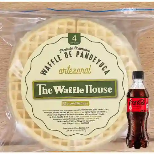 Waffle Pandeyuca Congelado x4 Und +CocaCola S/az 400ml