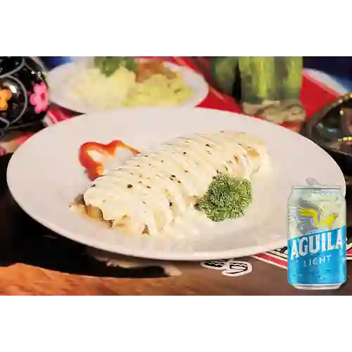 Combo Burrito + Cerveza Aguila Light Lta 330ml