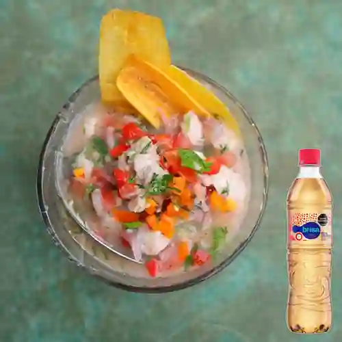 Ceviche Pescado Blanco +Brisa Sabor Manzana 600ML