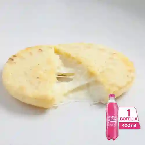 Combo Arepa Queso + Postobón Manzana 400 ml
