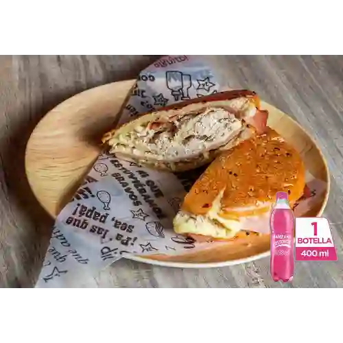Combo Aplastado Sencillo + Postobón Manzana 400 ml