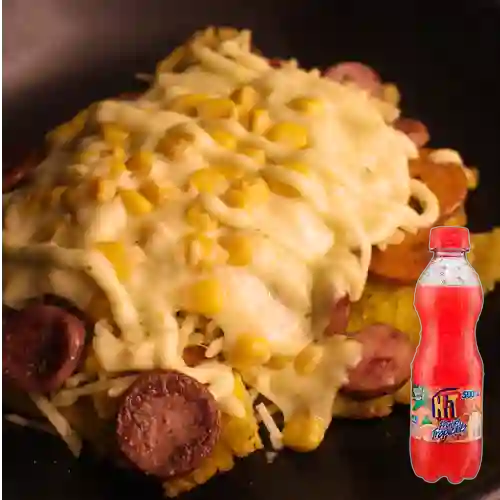 Combo Patacón 2 Carnes + Hit Frutas Tropicales 500 ml