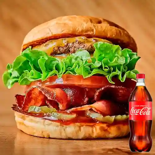 Combo Hamburguesa Triple Carne +Cocacola Orig 1 l