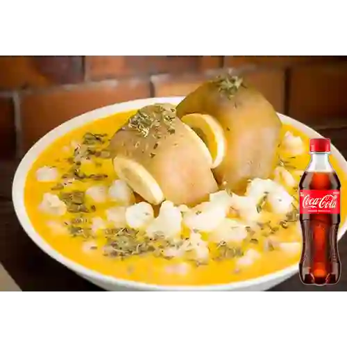 Combo Caldo de Pata + Coca-Cola Original 400 ml
