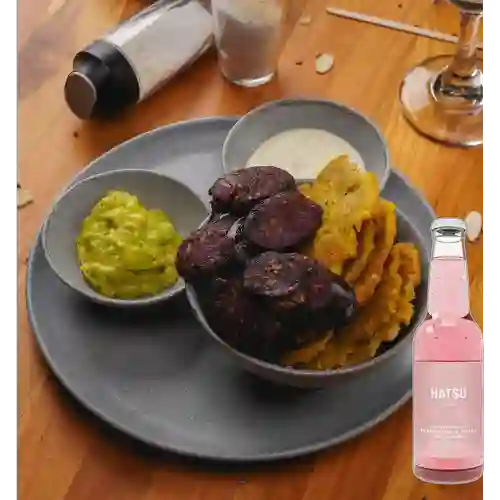 Combo Morcilla c/ Patacon +Hatsu Frambuesa&Rosas 300ml