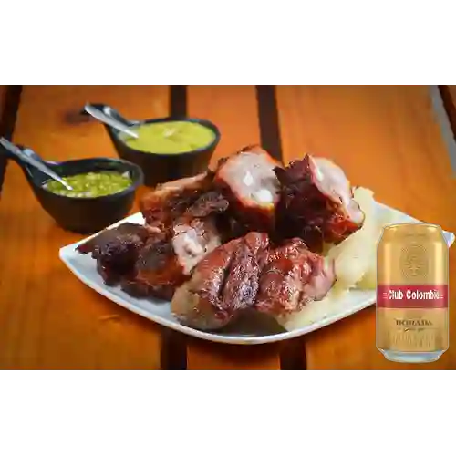 Combo Plato Completo + Club col. Dorada Lta 330ml