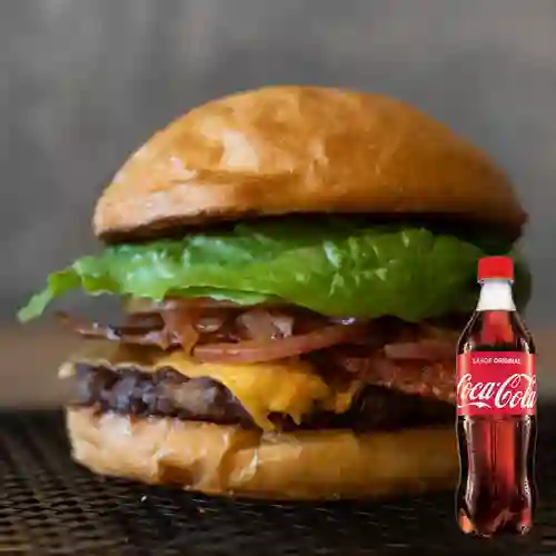 Combo Hamburguesa la Tocineta +Cocacola Orig 500ml