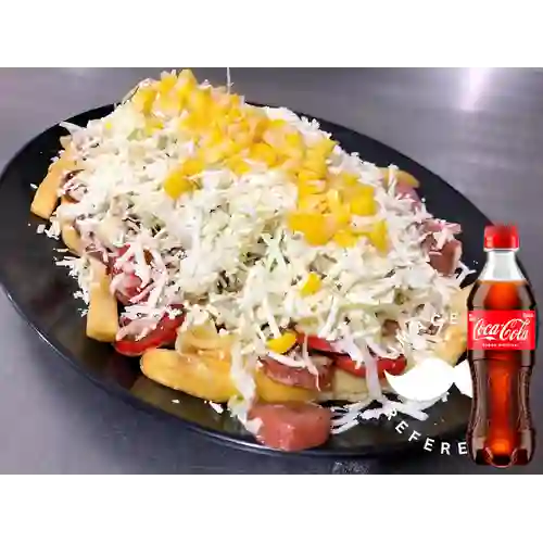 Combo Salchipapa Especial + Coca Cola Original 400 ml