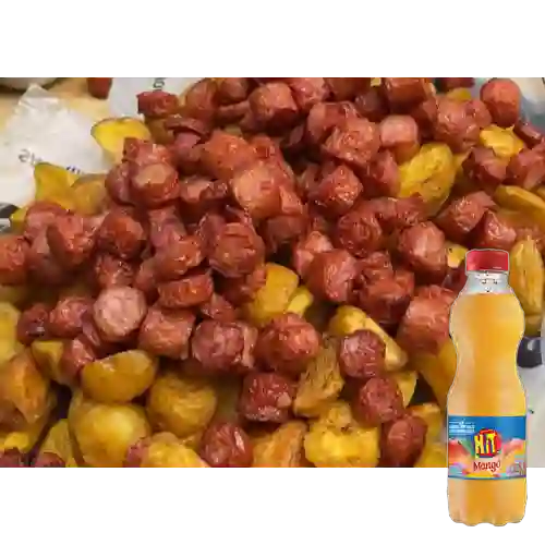 Combo Salchipapa + Hit Mango 500 ml
